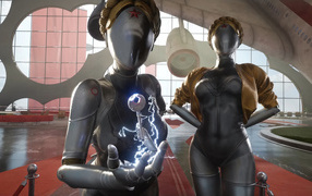 Две девушки робота из компьютерной игры Atomic Heart