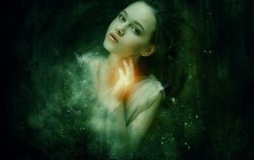 Красивый фон на фото девушки