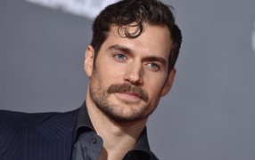 Actor Henry Cavill with a mustache