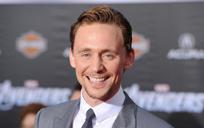 Actor Tom Hiddleston's bright smile
