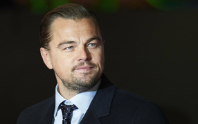 Stylish blue-eyed man, actor Leonardo DiCaprio