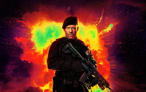 Character Lee Christmas actor Jason Statham in the movie The Expendables 4, 2023