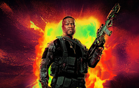 Easy Day character actor 50 Cent in the movie The Expendables 4, 2023