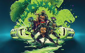 Постер фильма Черепашки-ниндзя: Погром мутантов, 2023
