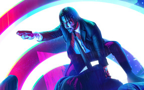 Популярный актер Киану Ривз в фильме Джон Уик