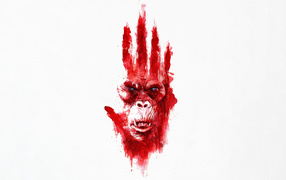 Постер на белом фоне нового фильма Годзилла и Конг: Новая империя, 2024