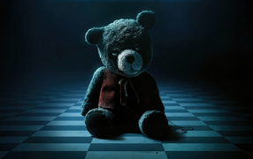 Teddy bear in a dark room new movie Imaginary Friend, 2024