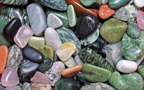 Multi-colored minerals close-up