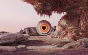 Круг для игры в дартс в горах