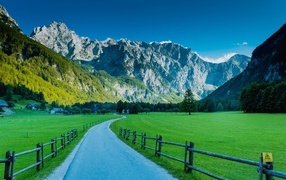 View of the Alps in the Logarska Valley