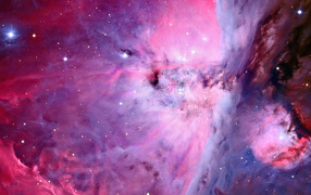 Розовая космическая туманность
