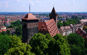 Ancient tower Sinwell tower, Nuremberg, Germany