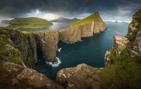 Beautiful view of the cliffs and the river, Iceland