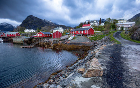 Bay houses, Lofoten Islands Norway