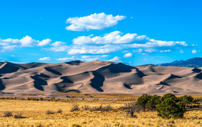 Песчаные бури национального парка Грейт-Санд-Дьюнс, США