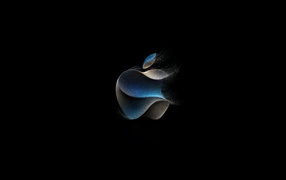 Apple-15 logo on a black background