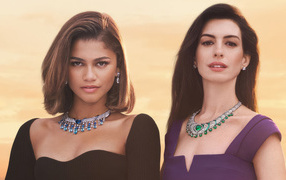 Красивые актрисы Зендая и Энн Хэтэуэй