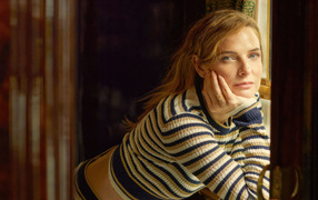 Swedish actress Rebecca Ferguson at the window