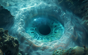 Абстрактный глаз под водой