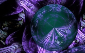 Шар на необычном фиолетовом фоне