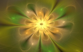 Красивый абстрактный цветок с желтой серединкой