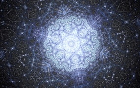 Красивый неоновый фрактальный узор 