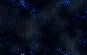 Черные соты с неоновыми вставками