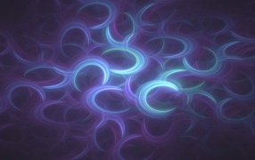 Светящиеся неоновые кольца на полу