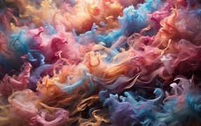 Разноцветный абстрактный дым