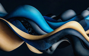 Разноцветные переплетенные абстрактные волны