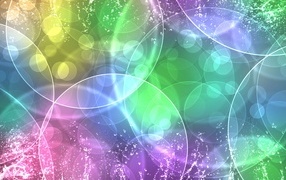 Брызги воды на абстрактном фоне с бликами