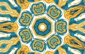 Желто-голубой абстрактный узор 