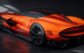 Автомобиль Genesis X Gran Berlinetta вид сзади