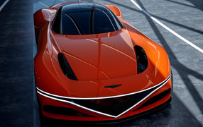 Оранжевый автомобиль Genesis X Gran Berlinetta