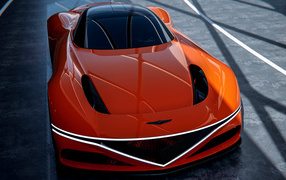 Оранжевый автомобиль Genesis X Gran Berlinetta