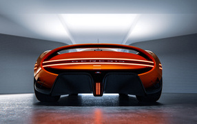Вид сзади на автомобиль Genesis X Gran Berlinetta