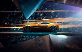 Быстрый автомобиль Aston Martin One 77