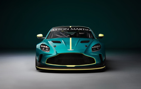 Вид спереди Aston Martin Vantage GT4 2024 года