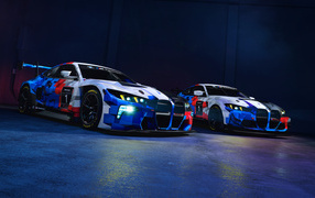 Два автомобиля  BMW M4 GT3 EVO & BMW M4 GT4 EVO 2024 года