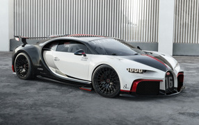 Дорогой спортивный автомобиль Bugatti Chiron CGI