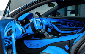 Кожаный салон автомобиля Bugatti Chiron Super Sport