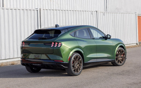 Вид сзади на автомобиль  Ford Mustang Mach-E GT Bronze Appearance Package 2024  года