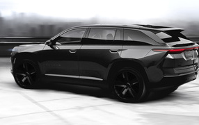 Черный автомобиль Jeep Wagoneer S 2025 года