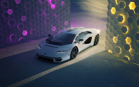 Вид спереди на автомобиль Lamborghini Countach