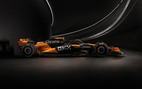 Гоночный автомобиль McLaren MCL38 2024  года вид сбоку