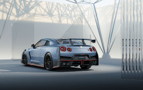 Вид сзади на автомобиль  Nissan GT-R Nismo