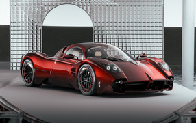 Красный автомобиль  Pagani Utopia