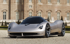 Серебристый дорогой автомобиль Pagani Alisea By IED 2024 года
