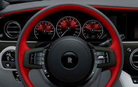 Большой кожаный руль автомобиля Rolls-Royce Ghost Prism