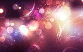 Необычный розовый фон с фигурами